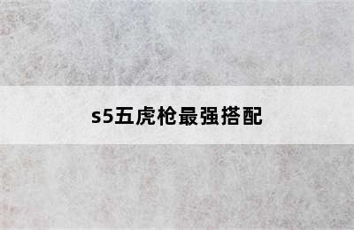 s5五虎枪最强搭配