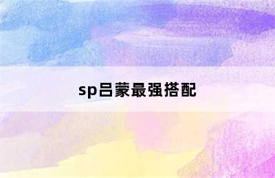 sp吕蒙最强搭配