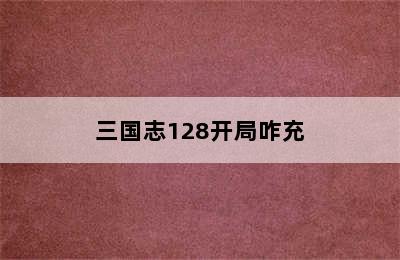 三国志128开局咋充