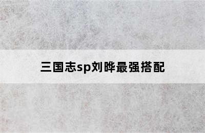 三国志sp刘晔最强搭配