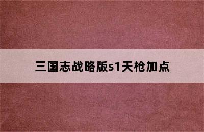 三国志战略版s1天枪加点