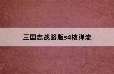 三国志战略版s4核弹流