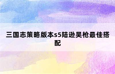 三国志策略版本s5陆逊吴枪最佳搭配