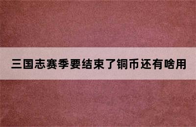 三国志赛季要结束了铜币还有啥用