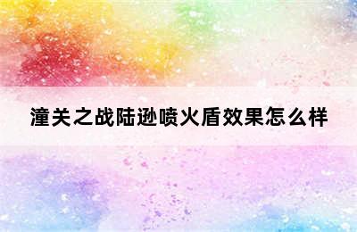 潼关之战陆逊喷火盾效果怎么样