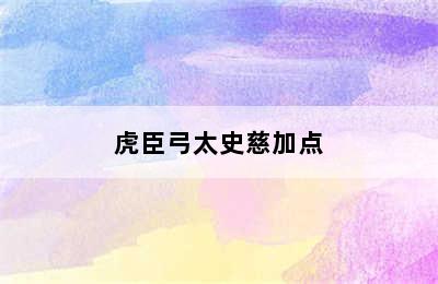 虎臣弓太史慈加点