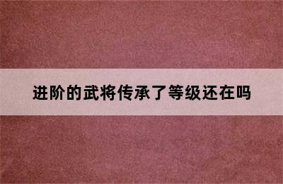 进阶的武将传承了等级还在吗