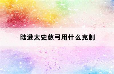 陆逊太史慈弓用什么克制